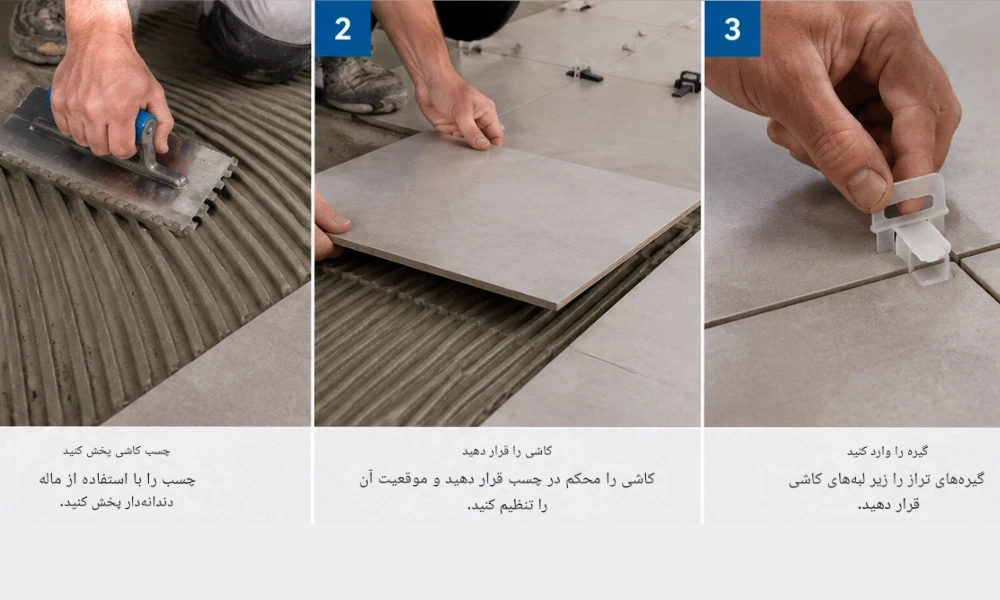 آموزش استفاده از همتراز کاشی -وینتو